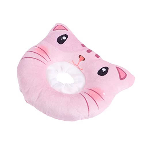 BESTonZON Elizabeth-Kragen Kätzchen-halskegel Einstellbar Operation Donut-katzenhalsband Nach Kätzchenkragen Name Haustier Halsband Katze Cat Neck Cone Kätzchen Plüsch Rosa von BESTonZON