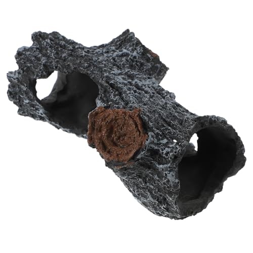 BESTonZON Empfindliche Reptilienhöhle Dekoratives Terrariumversteck für Eidechsen Spinnen und Hamster Lebensnahe Baumlochgestaltung für Natürliche Umgebung Kompakt von BESTonZON