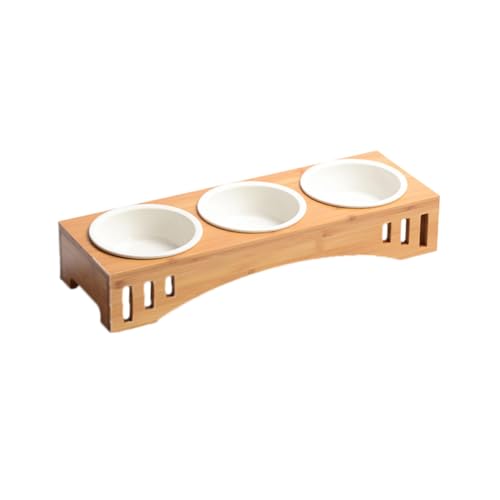 BESTonZON Erhöhte Futternapf Station aus Massivem Holz mit Schräger Keramikschale Fach Futtertisch für Katzen und Hunde Ergonomisches Design zur Gesunden Fresshaltung rutschfest und Leicht BESTonZON Erhöhte Futternapf Station aus Massivem Holz mit Schräger Keramikschale Fach Futtertisch für Katzen und Hunde Ergonomisches Design zur Gesunden Fresshaltung rutschfest und Leicht von BESTonZON
