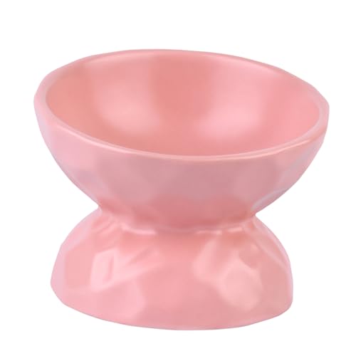 BESTonZON Erhöhte Keramik Katzennapf mit Neigung gegen Verschütten rutschfest Spülmaschinenfest Kleine Rosa Schüssel für Bequemes Fressen und Trinken Schont Katzenhals und Erleichtert BESTonZON Erhöhte Keramik Katzennapf mit Neigung gegen Verschütten rutschfest Spülmaschinenfest Kleine Rosa Schüssel für Bequemes Fressen und Trinken Schont Katzenhals und Erleichtert von BESTonZON