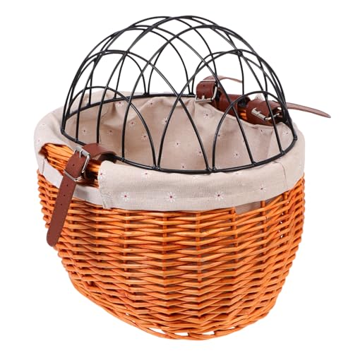 BESTonZON Fahrradkorb aus Weidengeflecht Umweltfreundlicher Atmungsaktiver Haustierkorb Vorne Großer Rattan Lenkerkorb für Katze Hund Praktische Aufbewahrung Zufällige Farbe Zufällige Farbe BESTonZON Fahrradkorb aus Weidengeflecht Umweltfreundlicher Atmungsaktiver Haustierkorb Vorne Großer Rattan Lenkerkorb für Katze Hund Praktische Aufbewahrung Zufällige Farbe Zufällige Farbe von BESTonZON