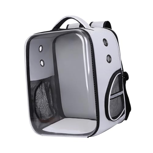 BESTonZON Faltbare Transparente Haustiertragetasche aus Robustem PC und Atmungsaktivem Oxford Praktische Hundetasche für Kleine Hunde und Katzen für Outdoor Reise und Flugzeug von BESTonZON