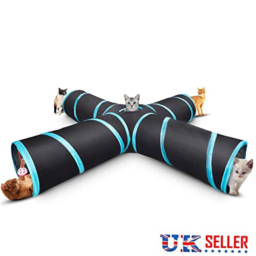 BESTonZON Faltbarer Haustier Tunnel mit Raschelpapier Katzen und Kleintiertunnel für Hunde Meerschweinchen Kaninchen Tragetasche Interaktives für Kleine Haustiere von BESTonZON