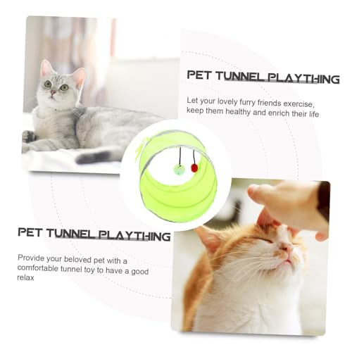 BESTonZON Faltbarer Katzen Tunnel Interaktives Katzenspielzeug mit Kreativem Design für Beschäftigung und Bewegung Geeignet für Drinnen Fördert Spielerische Aktivität und Gute Stimmung bei von BESTonZON