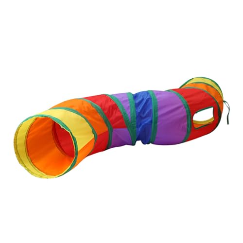 BESTonZON Faltbarer Katzentunnel Rainbow Cat Tunnel Spieltunnel aus Langlebigem Material Bunter Spielspaß für Katzen und Kätzchen Platzsparend und Interaktiv als Geschenk für von BESTonZON