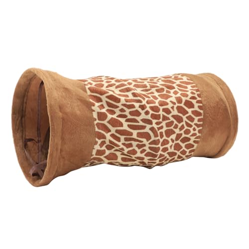 BESTonZON Faltbarer Katzentunnel mit Atmungsaktivem und Dickem Saum Komfortable Schlafhöhle für Katzen und Kätzchen Geeignet als Kuschelbett und Versteckspielzeug Braun mit Hirschmuster BESTonZON Faltbarer Katzentunnel mit Atmungsaktivem und Dickem Saum Komfortable Schlafhöhle für Katzen und Kätzchen Geeignet als Kuschelbett und Versteckspielzeug Braun mit Hirschmuster von BESTonZON