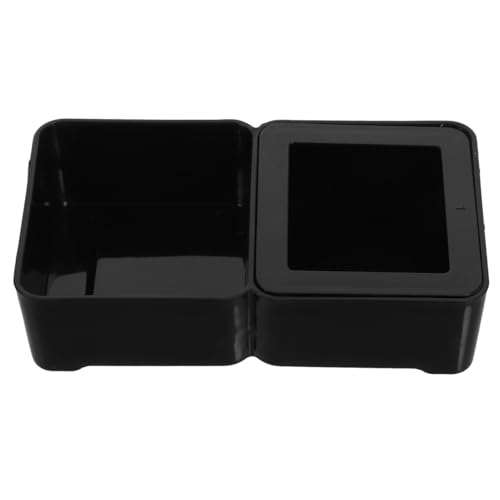 BESTonZON Futterbecken Für Reptilien Bartagame Futternapf Zubehör Für Reptilien Wasserschale Für Reptilienbecken Reptilienschale Wasserschale des Bärtigen Drachens Gecko Water Bowl Black Abs von BESTonZON
