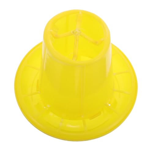 BESTonZON Futtereimer Für Hühner Hühnerwasserer Hühnerfutter Wasserbehälter Für Geflügel Trinkbehälter Für Hühner Geflügeltrinkbehälter Wasserspender Aus Kunststoff Plastik Yellow von BESTonZON