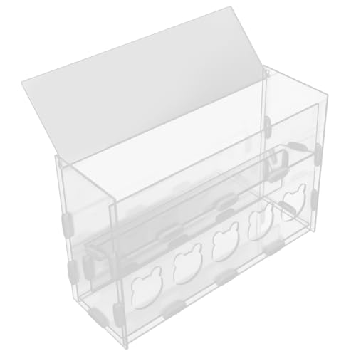 BESTonZON Futterspender Trinker Huhn Wasser Feeder Vögel Futternapf Papagei Vogel Feeder Futternapf Futter Feeder Bauernhaus Feeder Transparent Acryl BESTonZON Futterspender Trinker Huhn Wasser Feeder Vögel Futternapf Papagei Vogel Feeder Futternapf Futter Feeder Bauernhaus Feeder Transparent Acryl von BESTonZON