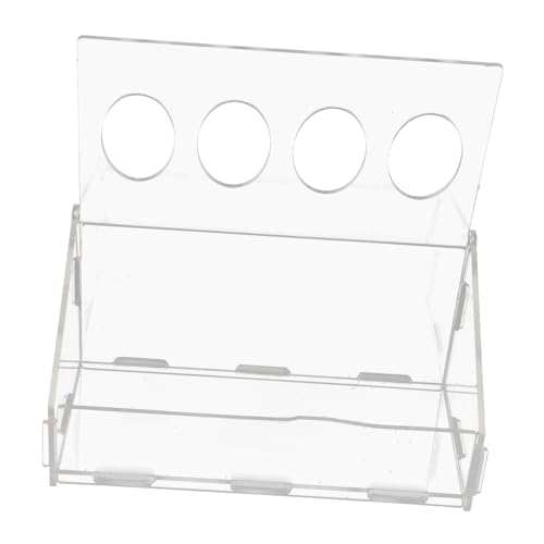 BESTonZON Futtertrog für Geflügel Fach Futterspender Langlebig Transparent Großer Vogel und Küken Futterhalter Geeignet für Papageien Wachteln Tauben und Kleine Vögel von BESTonZON