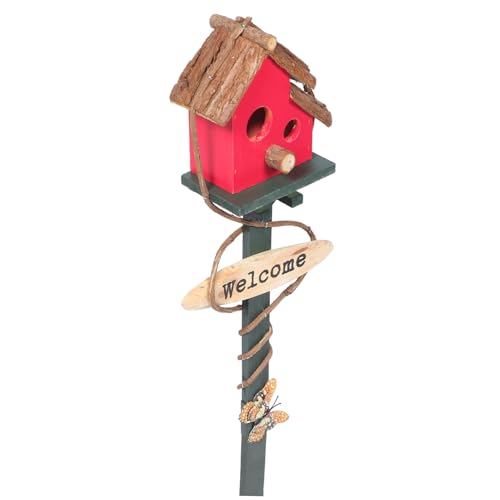 BESTonZON Garten Vogelhaus für Außenanwendung für Parks und Kindergarten aus Robustem Rattan Farbenfrohes Design Perfektes für Vogelbeobachter Zufällige Farbe von BESTonZON