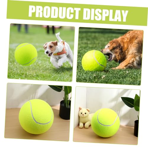 BESTonZON Giant Tennis Ball Hundespielzeug Übergröße Kauspielzeug für Große und Kleine Hunde Sicheres Material Zahnreinigung Interaktives Quietschspielzeug für Welpen und Haustiere BESTonZON Giant Tennis Ball Hundespielzeug Übergröße Kauspielzeug für Große und Kleine Hunde Sicheres Material Zahnreinigung Interaktives Quietschspielzeug für Welpen und Haustiere von BESTonZON