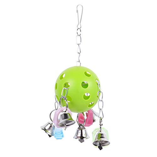 BESTonZON Bunte Glocke Ball Spielzeug Für Haustier Vogel Käfig Hängen Schaukel Spielzeug Mit Glöckchenring Für Papagei von BESTonZON