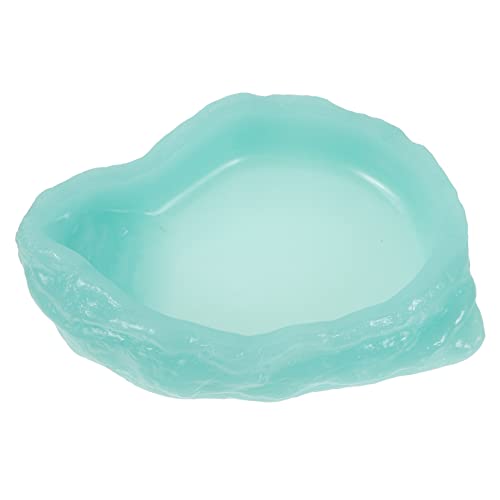 BESTonZON Glow In The Bowl Schüsseln Reptilienschale Nachthabitat Schildkröte Chamäleon Futternapf Schüssel Schildkröte Terrarium Wassernapf Reptilienzubehör Hält Aquarium Auto Harz von BESTonZON