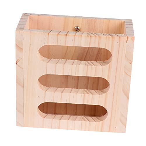 BESTonZON Grasständer Aus Holz Für Kaninchen Essen Kaninchenspielzeug Kaninchen Heu Kaninchenfutter Meerschweinchen Heu Standgestell Für Kaninchen Lebensmittelkrippe Aus Holz Hölzern von BESTonZON