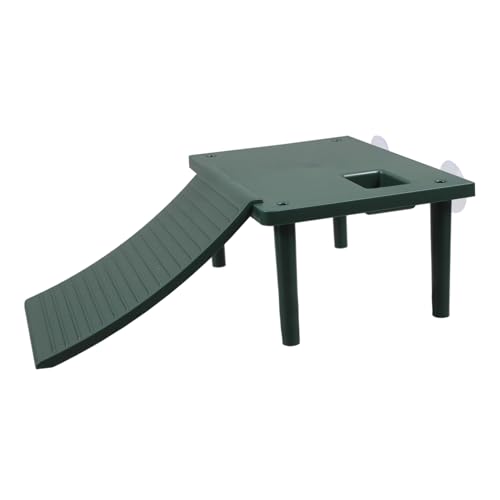 BESTonZON Große Schildkröten-aalplattform Mit Saugnäpfen, Aquarium-kletterplattform, Schwimmdock Für Wasserschildkröten, Reptilienrampe Für Schildkrötenbecken von BESTonZON