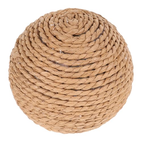 BESTonZON Großer Interaktiver Katzenspielzeug Ball aus Robustem Material mit Geräuscheffekt Tragbar und Verschleißfest für Indoor Katzen und Kätzchen zur Beschäftigung und Zahnpflege von BESTonZON