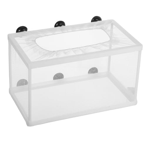 BESTonZON Großes Fisch Aufzuchtbecken mit Polyesternetz und Saugnapf für Aquarium zur Sicheren Ablaichbox und Fischzucht Isolation von BESTonZON