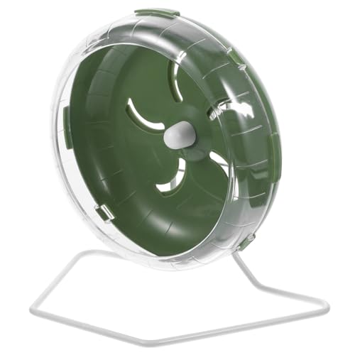 BESTonZON Großes Hamsterrad für Igel und Chinchilla Geräuscharmes Laufrad mit Stand Transparentes Kleintier trainingsrad für Hamster Mäuse Meerschweinchen und Kleine Nagetiere von BESTonZON
