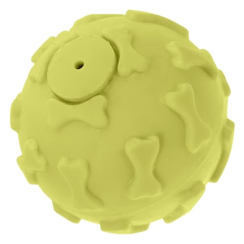 BESTonZON Gummiball Für Welpen Interaktives Kauspielzeug Zur Zahnpflege Aus Strapazierfähigem Naturkautschuk Zur Verhaltensschulung Für Kauen Hält von BESTonZON