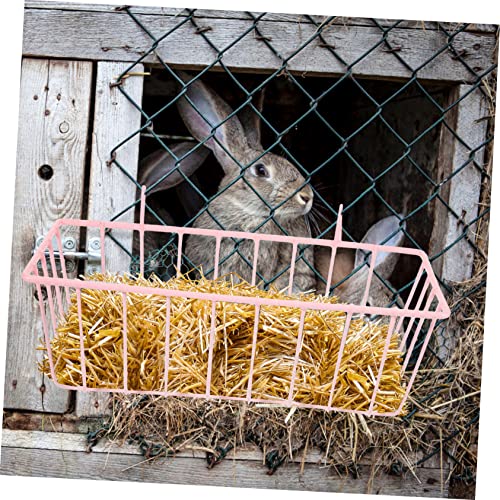 BESTonZON Hängende Heuraufe für Kaninchen Praktischer Heusackhalter aus Einfach zu Reinigen Platzsparend für Kleintierkäfig Geeignet für Kaninchen Meerschweinchen und Kleine Haustiere von BESTonZON