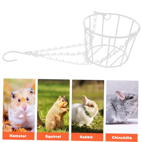 BESTonZON Hängende Kaninchen Heuraufe aus Metall Stabiler Bunny Feeder für Meerschweinchen und Kleintiere Platzsparender Futterkorb für Hasen und Hamster Langlebiger Futterhalter für Stall von BESTonZON