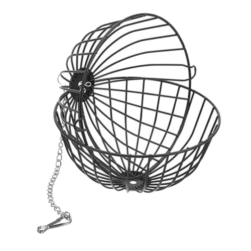 BESTonZON Hängender Heufutterspender aus Robustem Eisen mit Belüftungslöchern Futterball für Kleine Haustiere Wie Hamster Kaninchen und Chinchillas Einfacher und Langlebigem Design von BESTonZON