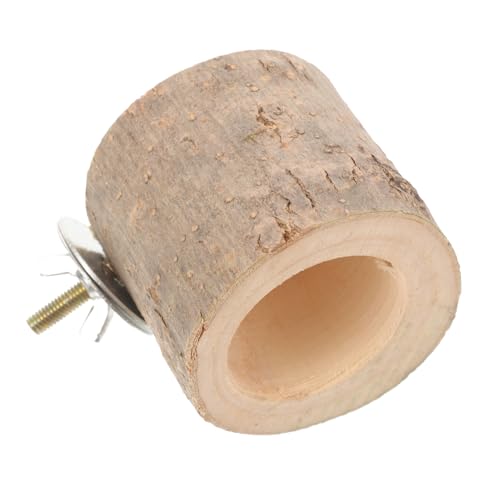 BESTonZON Hängender Holz Futternapf für Meerschweinchen und Kleintiere Kleines Langlebiges Napf aus Sicherem Naturholz Einfach zu Befestigen und Reinigen für Ratten und Hamster von BESTonZON