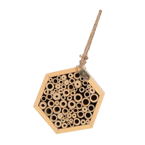 BESTonZON Hängendes Bienenhaus Aus Holz Multifunktionales Insektenhotel Für Garten Und Vogelhaus Einfache Installation Pflege Natürlichen Lebensraum BESTonZON Hängendes Bienenhaus Aus Holz Multifunktionales Insektenhotel Für Garten Und Vogelhaus Einfache Installation Pflege Natürlichen Lebensraum von BESTonZON