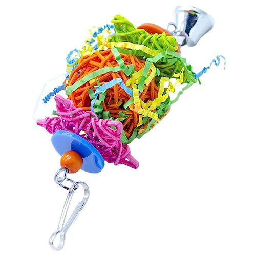 BESTonZON Hängendes Papageienspielzeug Aus Kautschuk Kaumaterial Für Kauspielzeug Für Papageien Für Wellensittiche Und Nymphensittiche Fördert Das Kauen Käfig von BESTonZON