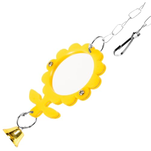 BESTonZON Hängendes Papageienspielzeug mit Glocke und Acrylspiegel Robustes Vogelzubehör für Große Vögel und Akustische Stimulation Fördert Neugier und Klettern Geeignet für Wellensittiche BESTonZON Hängendes Papageienspielzeug mit Glocke und Acrylspiegel Robustes Vogelzubehör für Große Vögel und Akustische Stimulation Fördert Neugier und Klettern Geeignet für Wellensittiche von BESTonZON