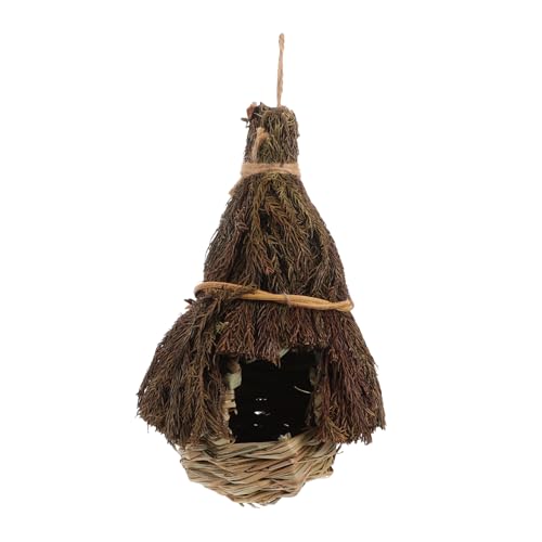 BESTonZON Vogelhäuschen Aus Gras Gewebt Hängendes Vogelnest Für Draußen Handgewebte Nestdekoration Für Gartenfenster Natürliche Vogelnester Für Kleine Vögel BESTonZON Vogelhäuschen Aus Gras Gewebt Hängendes Vogelnest Für Draußen Handgewebte Nestdekoration Für Gartenfenster Natürliche Vogelnester Für Kleine Vögel von BESTonZON