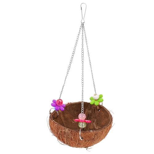 BESTonZON Hängendes Kokosnuss-vogelhaus Für Papageien Und Kleine Vögel Natürliches Nistnest Mit Schlafplatz Und Dekorativem Design Für Käfige Und BESTonZON Hängendes Kokosnuss-vogelhaus Für Papageien Und Kleine Vögel Natürliches Nistnest Mit Schlafplatz Und Dekorativem Design Für Käfige Und von BESTonZON