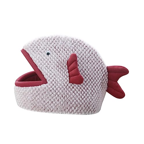 BESTonZON Halbgeschlossenes Katzenbett Fischform Pet Nest für Kleine Hunde Katzen Innenbereich Kuscheliger Schlafplatz mit Privatsphäre und Sicherem Rückzugsort Zufällige Zufällige Farbe BESTonZON Halbgeschlossenes Katzenbett Fischform Pet Nest für Kleine Hunde Katzen Innenbereich Kuscheliger Schlafplatz mit Privatsphäre und Sicherem Rückzugsort Zufällige Zufällige Farbe von BESTonZON