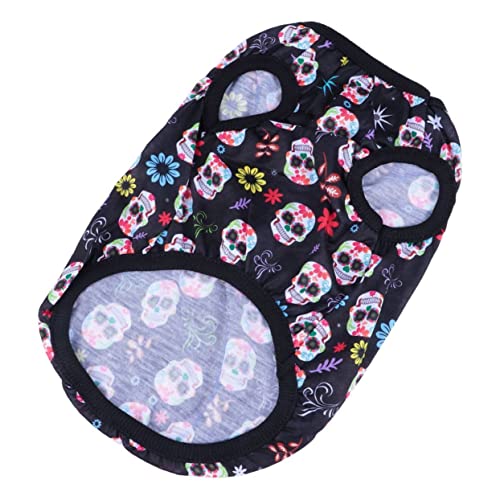 BESTonZON Halloween Hunde Kostüm Pullover mit Buntem Geisterkopf Langlebige Waschbare Hundekleidung Verstellbar für Große Hunde XXL Niedliches Cartoon Design für Halloween Party und Alltag von BESTonZON