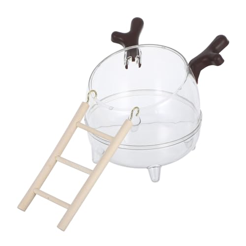 BESTonZON Hamster Badezimmer Toilette Hamsterbad Hamster -versteck Hamster Sandlöffel Hühnersandbadwanne Hühnerstaubbadewanne Sandbad Für Hamster Chinchilla- -badehaus Hölzern Coffee von BESTonZON
