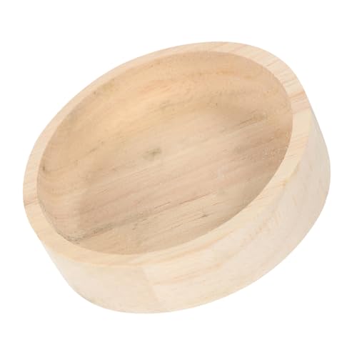 BESTonZON Hamster Futternapf aus Natürlichem Holz Langlebige Futter und Wasserschale für Zwerghamster Meerschweinchen und Kleine Haustiere Rutschfestes Leicht zu Reinigendes Schälchen von BESTonZON