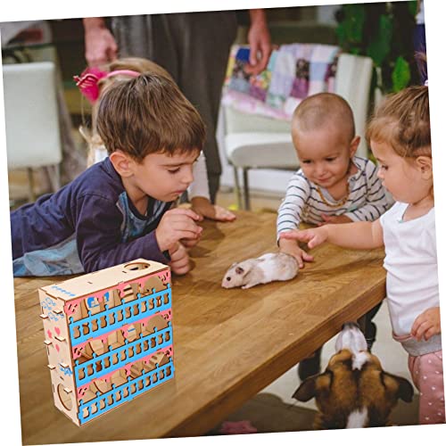 BESTonZON Hamster Holzlabyrinth Kleintier Tunnel Kauspielzeug für Kleine Hamster und Nager Natürliches Holz Fördert Beschäftigung und Gesundes Knabbern Stressreduzierend Langlebig von BESTonZON