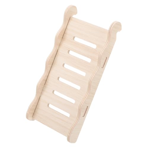 BESTonZON Hamster Holz Leiter Plattform Klettern Spielzeug für Meerschweinchen Zwerghamster Verschleißfestes Kauspielzeug Sicheres Holzmaterial Fördert Gleichgewicht und Koordination von BESTonZON