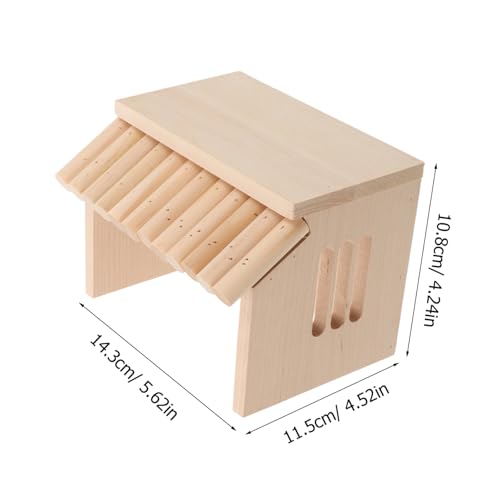 BESTonZON Hamster Holzversteck Haus Verschleißfestes Kleintier Nest Kleines Holzhaus für Hamster und Meerschweinchen Sicher Langlebig Geeignet für Käfige und Spielerische Aktivitäten von BESTonZON