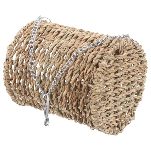 BESTonZON Hamster Käfig Hängematte aus Natürlichem Stroh Geflochtenes Nest Leicht Komfortables Schlafbett für Zwerghamster und Kleine Nager Haltbar und Dekorativ für Innenräume von BESTonZON
