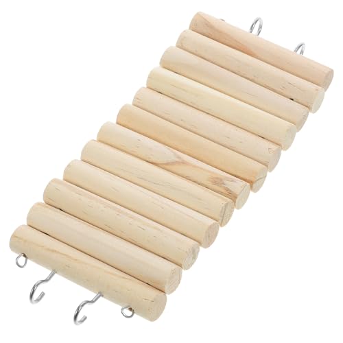 BESTonZON Hamster Kletterleiter Holzleiter für Kleine Haustiere Natürliches Langlebiges Kauspielzeug mit Glatten Kanten Fördert Bewegung und Koordination Geeignet für Hamster Rennmäuse von BESTonZON