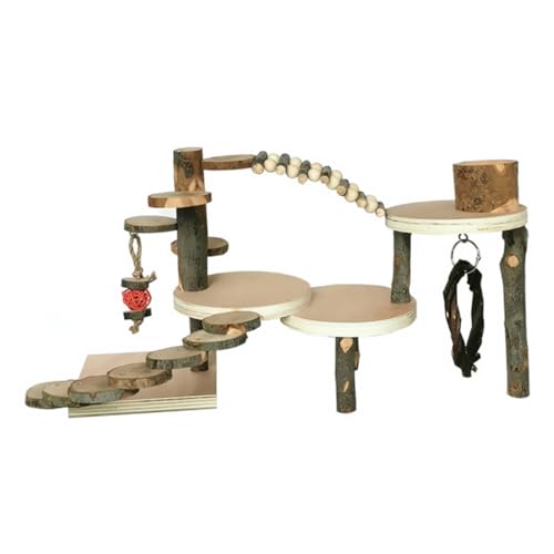 BESTonZON Hamster-Kletterleiter Klettern drinnen Hamster kletterleiter Kletterspielzeug Haustier Hamster hamsterspielzeug Leiter aus Rattenholz Holzleiter Apfelholz von BESTonZON