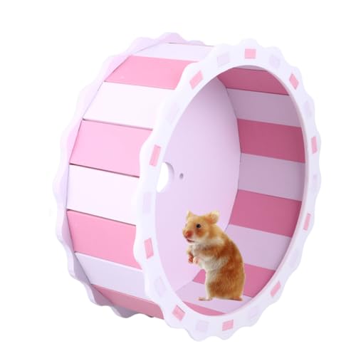 BESTonZON Hamster Laufrad aus Holz Geräuscharmes Langlebig und Sicher rutschfest für Hamster Mäuse und Kleine Nagetiere von BESTonZON