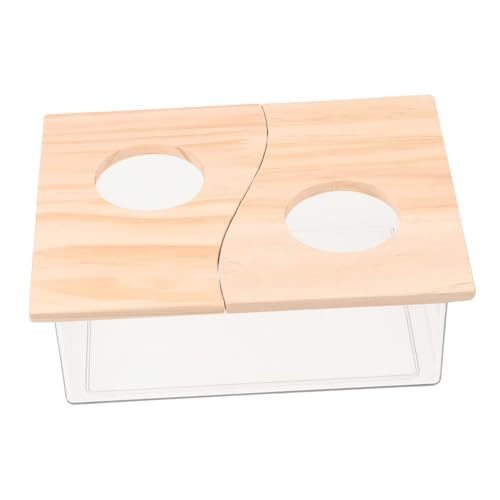 BESTonZON Hamster Sandbad Transparent mit Rutsch Boden und Vollabdeckung Hygienisches Sandbad für Hamster als Toilette und Badebereich und Stilvoll für Kleine Haustiere von BESTonZON