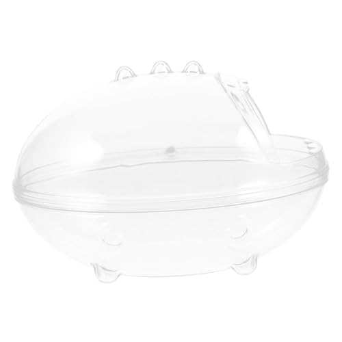 BESTonZON Hamster Sandbad aus Transparentem Splash Sandbadbehälter für Hamster Meerschweinchen Chinchillas Mittelgroß Langlebig Einfach zu Reinigen für Kleintierkäfige von BESTonZON