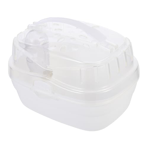 BESTonZON Hamster Tragebox Tragbarer Käfig für Kleine Haustiere Atmungsaktive und Sichere Transportlösung für Hamster und Zwerghamster für Reisen Camping und Ausflüge Klassisches von BESTonZON