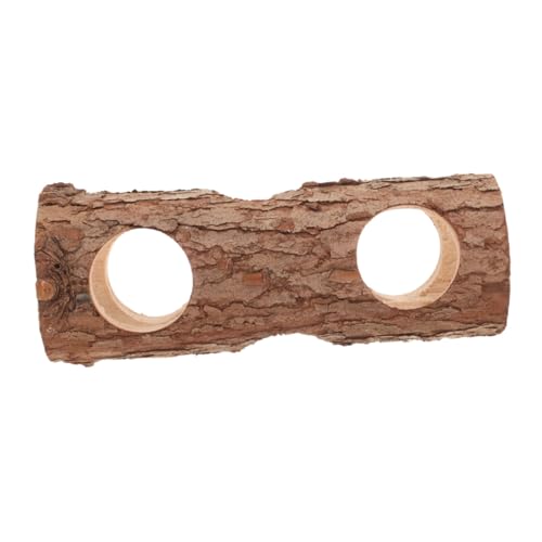 BESTonZON Hamster Tunnel aus Robustem Naturholz Kauresistentes Versteck und Spielröhre für Hamster Kaninchen Meerschweinchen Vielseitiges Kleintierspielzeug mit Elegantem Holzdesign für von BESTonZON