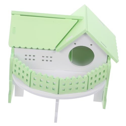 BESTonZON Hamster Versteck aus Holz mit Leiter Mehrkammeriges Nagerhaus für Meerschweinchen und Chinchillas Robustes Spiel und Schlafhaus Geruchlos Komfortabel Kleintierzubehör von BESTonZON