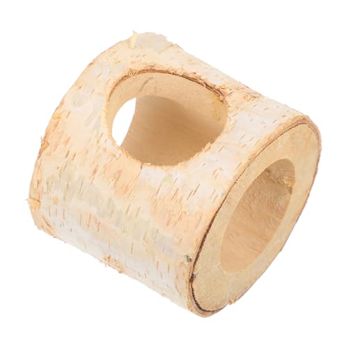 BESTonZON Hamster Verstecktunnel aus Natürlichem Birkenholz Sicherer Rückzugsort und Spieltunnel für Kleine Nagetiere Robustes Versteckspielzeug für Hamster Meerschweinchen für Käfig und von BESTonZON